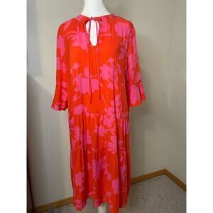 Sucrefas Red & Pink Tiered Dress